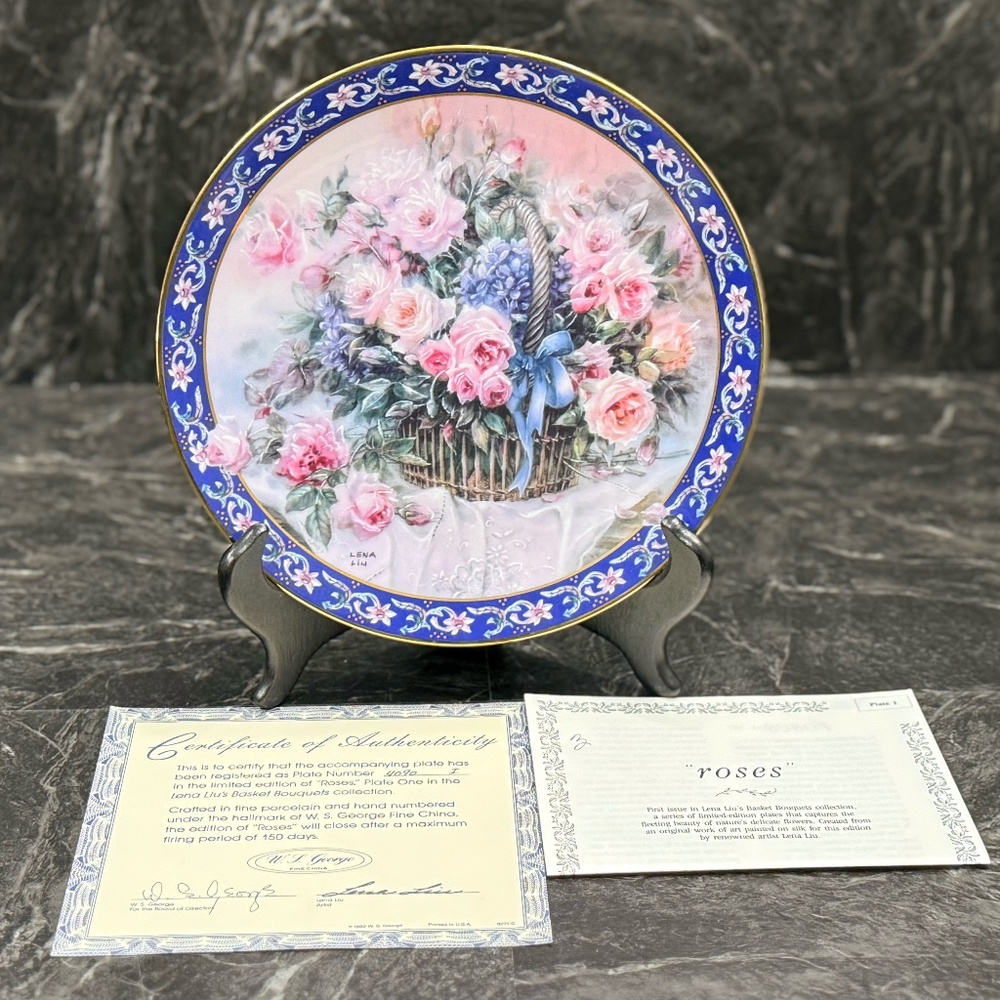 W.L. George “Roses” by Lena Liu Collector Plate